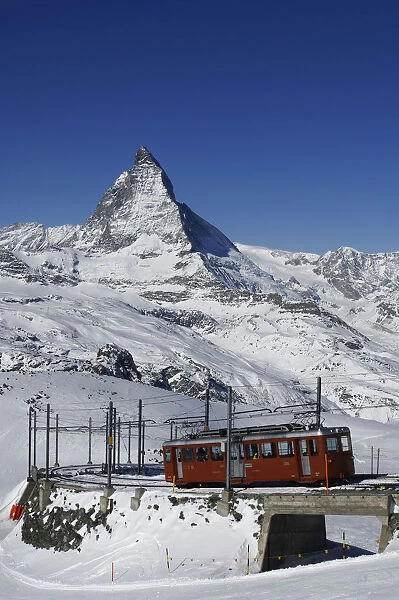 Gornergratbahn at Riffelberg, Matterhorn, Zermatt, Valais, Switzerland