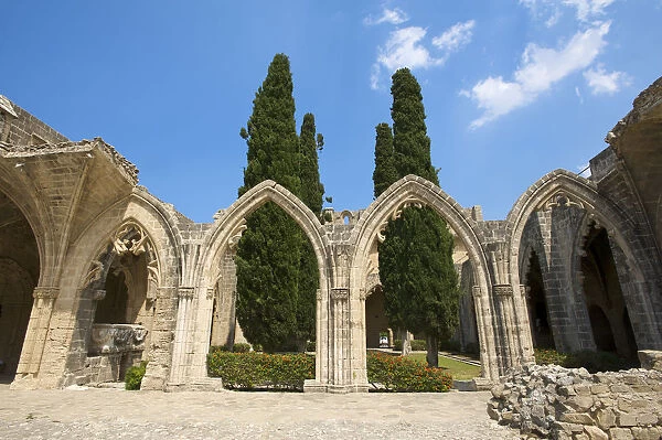Gothic Monastery in Belapais or Beylerbey, North Cyprus