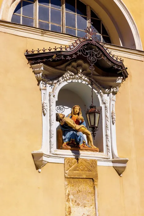 Framed Print : The Gothic Pieta on the Southern Facade of the Cathedral of Saint Nicholas, Ljubljana, Slovenia, Eastern Europe Framed Print : The Gothic Pieta on the Southern Facade of the Cathedral of Saint Nicholas, Ljubljana, Slovenia, Eastern Europe