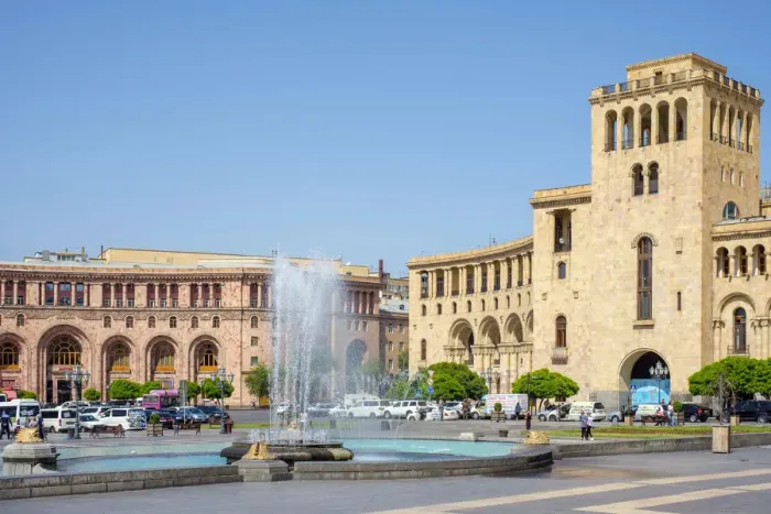 Framed Print : Government House and Armenia Marriott Hotel on Republic Square, Yerevan, Armenia Framed Print : Government House and Armenia Marriott Hotel on Republic Square, Yerevan, Armenia