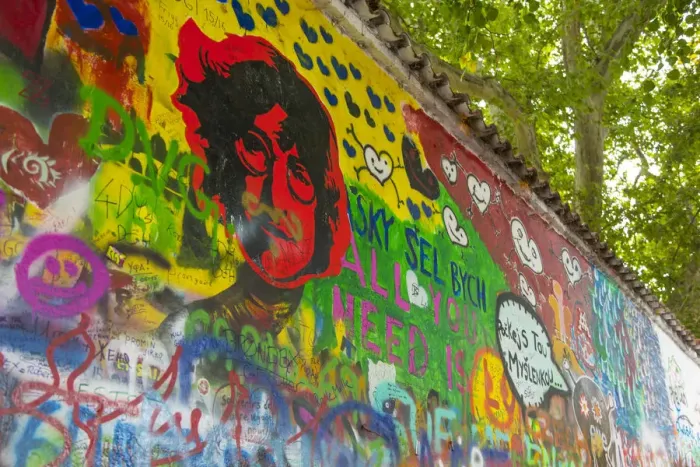 Framed Print : Graffiti on the Lennon wall, Mala Strana (Little Quarter), Prague, Czech Republic Framed Print : Graffiti on the Lennon wall, Mala Strana (Little Quarter), Prague, Czech Republic