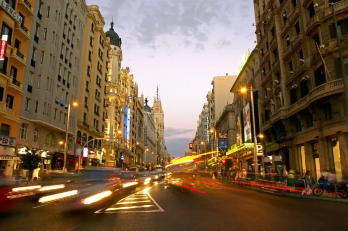 Framed Print : Gran Via, Madrid, Spain Framed Print : Gran Via, Madrid, Spain