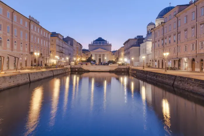 Framed Print : The Grand Canal with the Church of St. Anthony Taumaturgo, Trieste, Italy, Europe Framed Print : The Grand Canal with the Church of St. Anthony Taumaturgo, Trieste, Italy, Europe