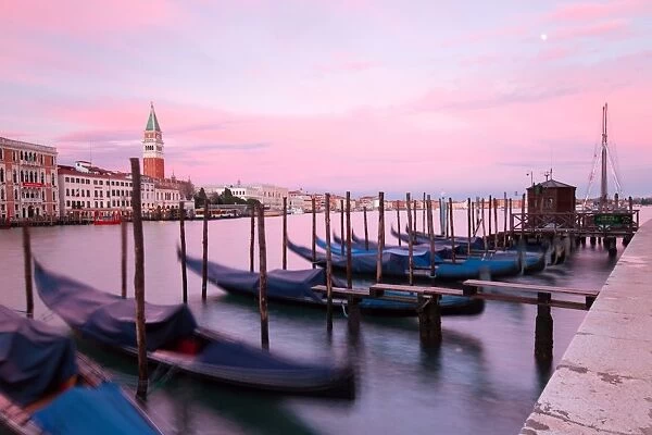 Grand Canal of Venice at sunset, Veneto, Venice district, Italy