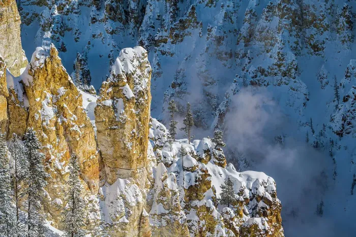 Framed Print : Grand Canyon of the Yellowstone in winter, Yellowstone National Park, Wyoming, USA Framed Print : Grand Canyon of the Yellowstone in winter, Yellowstone National Park, Wyoming, USA