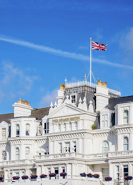 The Grand Hotel, detailed view, Eastbourne, East Sussex, England, United Kingdom