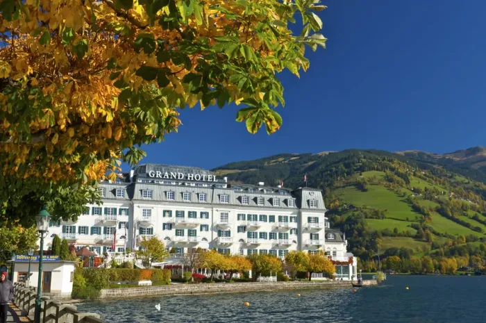 Framed Print : Grand Hotel at Lake Zell am See, Pinzgau, Salzburger Land, Austria Framed Print : Grand Hotel at Lake Zell am See, Pinzgau, Salzburger Land, Austria