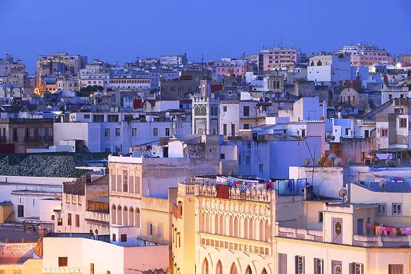 Grand Mosque and Medina at Dawn, Tangier, Morocco, North Africa