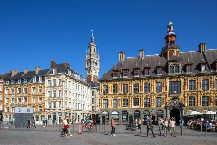 Framed Print : The Grand Place, Lille Chamber of Commerce Belfry and Old Stock Exchange, Lille, France Framed Print : The Grand Place, Lille Chamber of Commerce Belfry and Old Stock Exchange, Lille, France