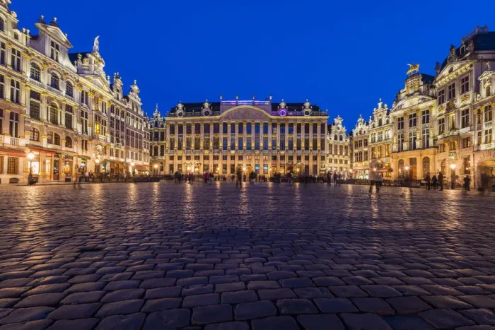 Framed Print : Grand Place by night, Brussels, Belgium Framed Print : Grand Place by night, Brussels, Belgium