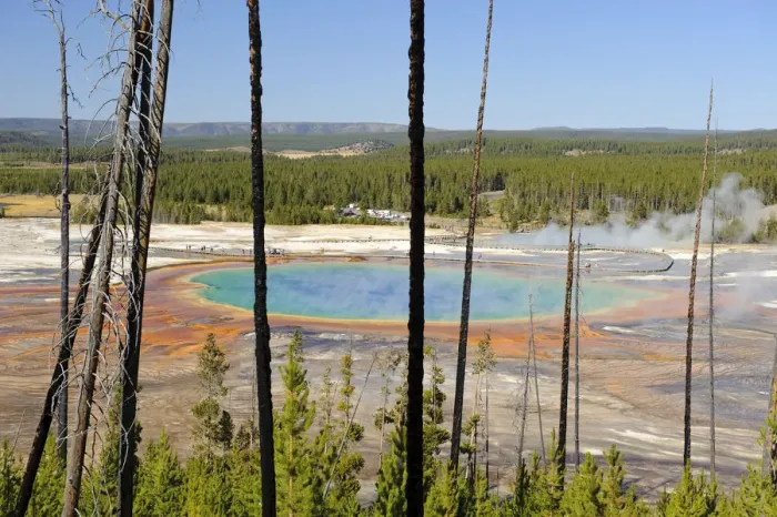 Framed Print : Grand Prismatic Spring (Worlds third Largest Thermal Pool), Yellowstone National Framed Print : Grand Prismatic Spring (Worlds third Largest Thermal Pool), Yellowstone National
