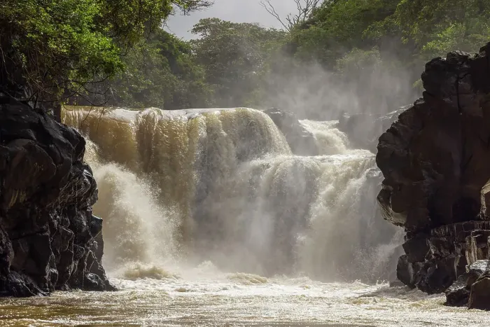 Framed Print : The Grand River South East thundering over Beau Champ Waterfall in Mauritius, East Africa. Spring (May) 2024 Framed Print : The Grand River South East thundering over Beau Champ Waterfall in Mauritius, East Africa. Spring (May) 2024