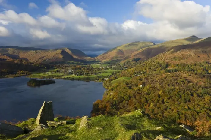 Framed Print : Grasmere lake and village from Loughrigg Fell, Lake District, Cumbria, England Framed Print : Grasmere lake and village from Loughrigg Fell, Lake District, Cumbria, England