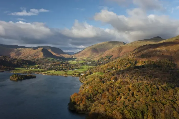 Framed Print : Grasmere lake and village from Loughrigg Fell, Lake District, Cumbria, England Framed Print : Grasmere lake and village from Loughrigg Fell, Lake District, Cumbria, England