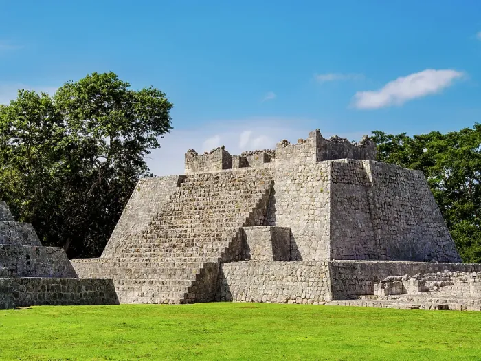 Framed Print : Great Acropolis, Edzna Archaeological Site, Campeche State, Mexico