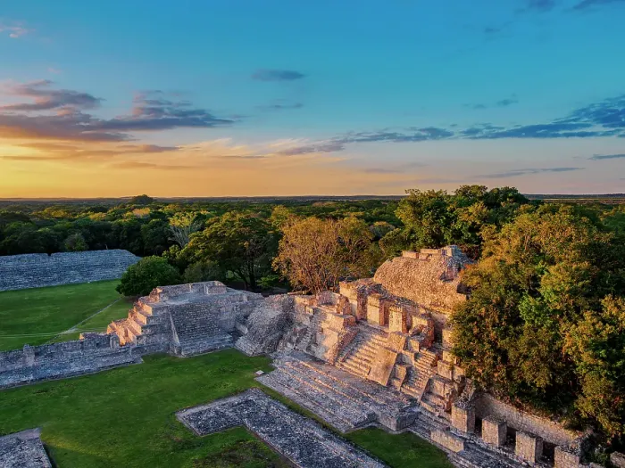 Framed Print : Great Acropolis at sunset, elevated view, Edzna Archaeological Site, Campeche State, Mexico Framed Print : Great Acropolis at sunset, elevated view, Edzna Archaeological Site, Campeche State, Mexico