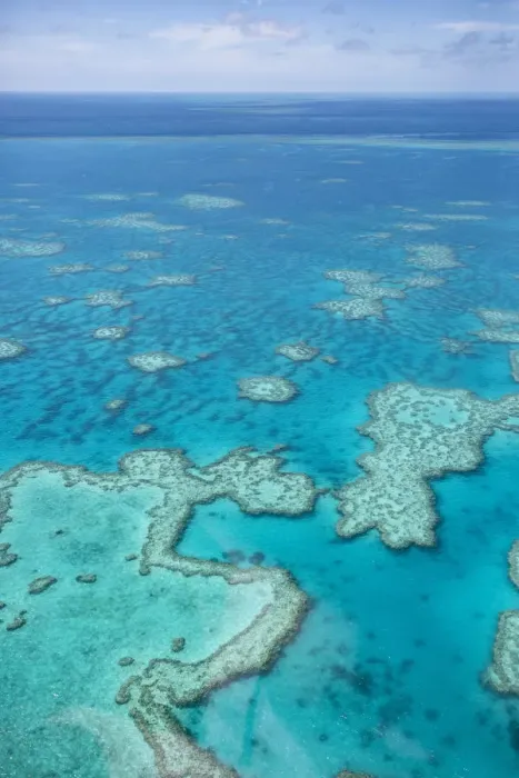 Framed Print : Great Barrier Reef from above, Queensland, Australia Framed Print : Great Barrier Reef from above, Queensland, Australia