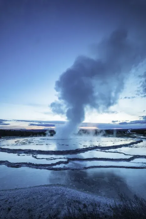 Framed Print : Great fountain geyser, Lower Geyser Basin, Yellowstone National Park, Wyoming, USA