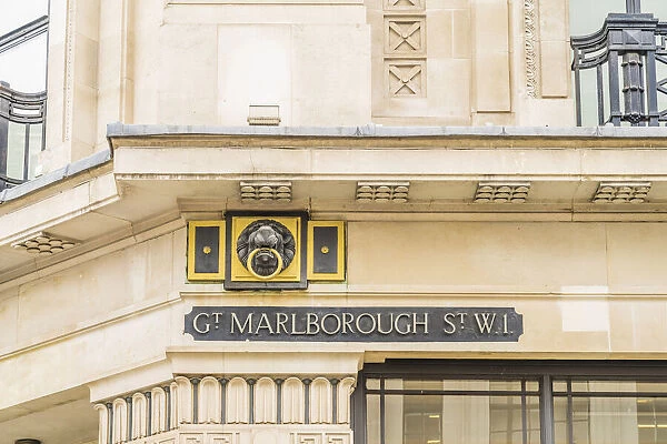Great Marlborough Street sign, London, England, Uk