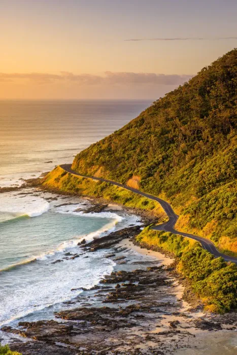 Framed Print : Great Ocean Road, Victoria, Australia. High angle view at sunrise Framed Print : Great Ocean Road, Victoria, Australia. High angle view at sunrise