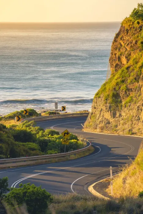 Framed Print : Great Ocean Road, Victoria, Australia. Bending road Framed Print : Great Ocean Road, Victoria, Australia. Bending road