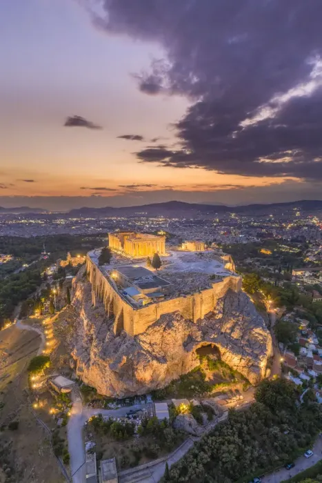 Framed Print : Greece, Athens, Aerial view of the Parthenon Framed Print : Greece, Athens, Aerial view of the Parthenon