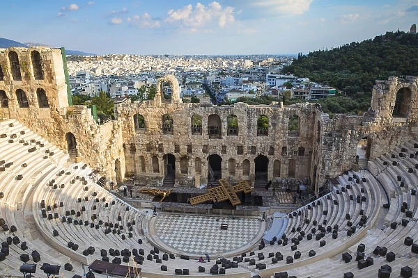 Greece, Attica, Athens, The Acropolis, , The Odeon of Herodes Atticus - known as the