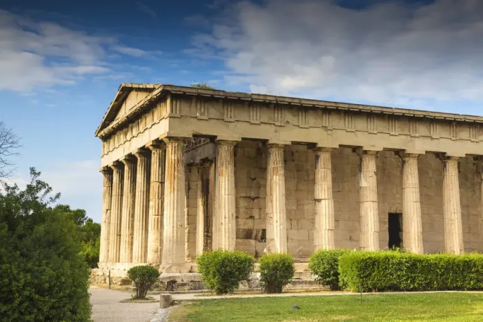 Framed Print : Greece, Attica, Athens, The Agora, Temple of Hephaestus - dedicated to two gods Framed Print : Greece, Attica, Athens, The Agora, Temple of Hephaestus - dedicated to two gods