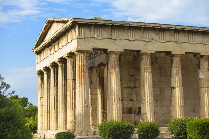 Framed Print : Greece, Attica, Athens, The Agora, Temple of Hephaestus - dedicated to two gods