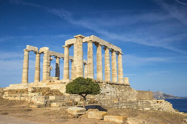 Greece, Attica, Athens, Cape Sounio, Temple of Poseidon