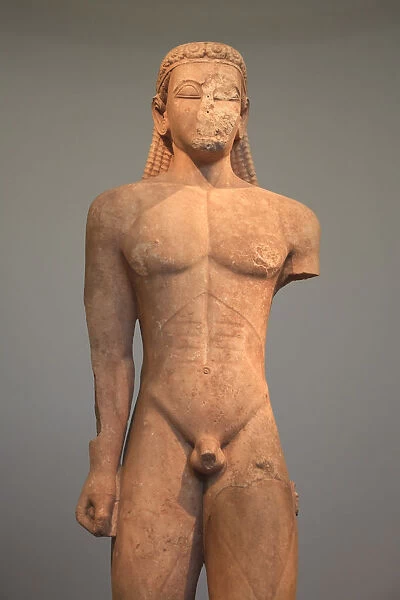 Greece, Attica, Athens, National Archaeological Museum, Statue of Kouros