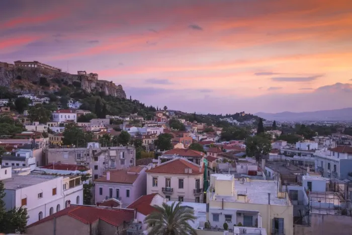 Framed Print : Greece, Attica, Athens, View of Plaka and The Acropolis Framed Print : Greece, Attica, Athens, View of Plaka and The Acropolis