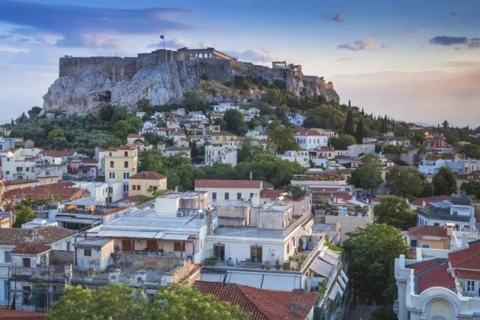 Framed Print : Greece, Attica, Athens, View of Plaka and The Acropolis Framed Print : Greece, Attica, Athens, View of Plaka and The Acropolis