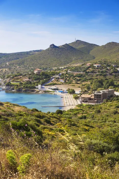 Framed Print : Greece, Attica, Cape Sounion, Sounio bay and The Aegeon Beach Hotel Framed Print : Greece, Attica, Cape Sounion, Sounio bay and The Aegeon Beach Hotel