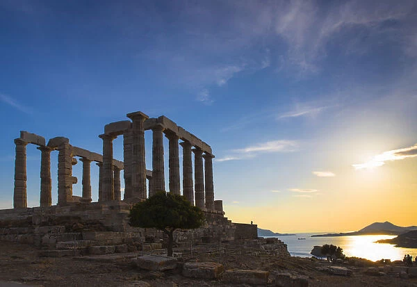 Greece, Attica, Cape Sounion, Temple of Poseidon