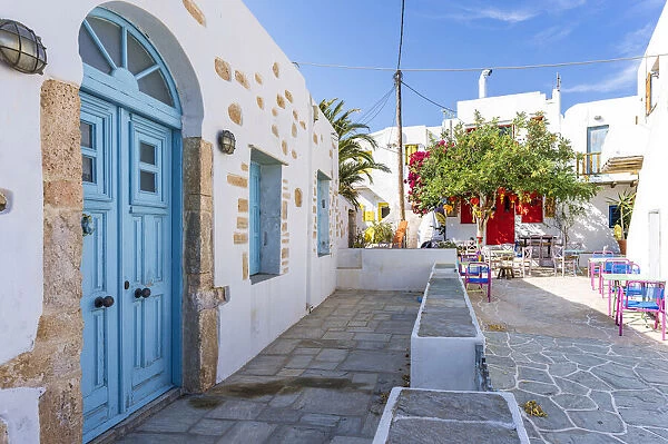 Greece, Cyclades Islands, Folegandros Island, Hora town. Colorful doors and windows