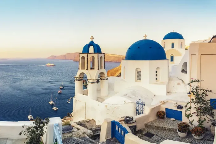 Framed Print : Greece, Cyclades Islands, Santorini (Thira), Ia (Oia) and Santorini Caldera Framed Print : Greece, Cyclades Islands, Santorini (Thira), Ia (Oia) and Santorini Caldera