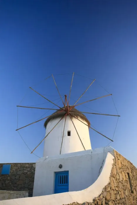 Framed Print : Greece, Cyclades, Mykonos, Mykonos Town, Old Windmills Framed Print : Greece, Cyclades, Mykonos, Mykonos Town, Old Windmills