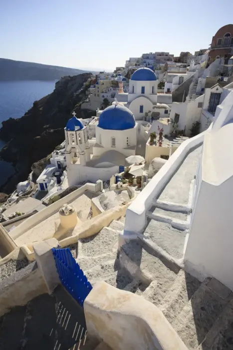 Framed Print : Greece, Cyclades, Santorini, Oia Town Framed Print : Greece, Cyclades, Santorini, Oia Town