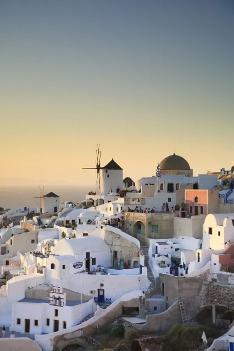 Framed Print : Greece, Cyclades, Santorini, Oia Town and Santorini Caldera Framed Print : Greece, Cyclades, Santorini, Oia Town and Santorini Caldera