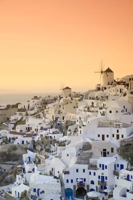 Framed Print : Greece, Cyclades, Santorini, Oia Town and Santorini Caldera Framed Print : Greece, Cyclades, Santorini, Oia Town and Santorini Caldera