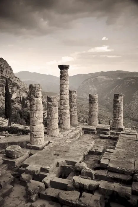 Framed Print : Greece, Delphi (UNESCO World Heritage Site), Temple of Apollo Framed Print : Greece, Delphi (UNESCO World Heritage Site), Temple of Apollo