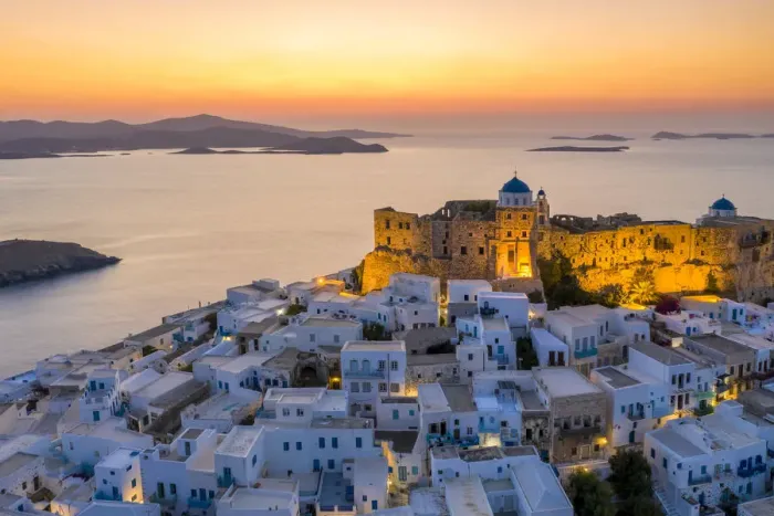 Framed Print : Greece, Dodecanese Islands, Astypalaia, Chora Astypalaia (Astypalaia Town)