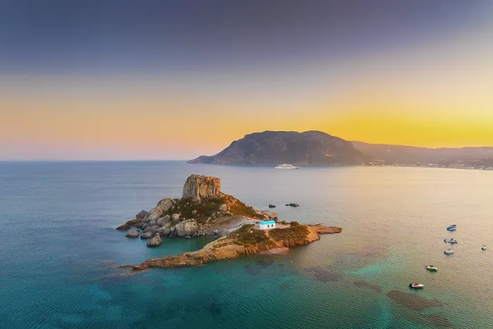 Framed Print : Greece, Dodecanese, Kos Island, Kamari Bay and Kastri Island Framed Print : Greece, Dodecanese, Kos Island, Kamari Bay and Kastri Island