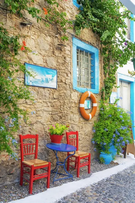 Framed Print : Greece, Dodecanese, Kos Island, Kos Town, The Fish House Restaurant Framed Print : Greece, Dodecanese, Kos Island, Kos Town, The Fish House Restaurant