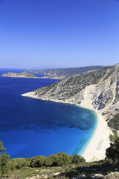Greece, Ionian Islands, Kefalonia, Myrtos Beach
