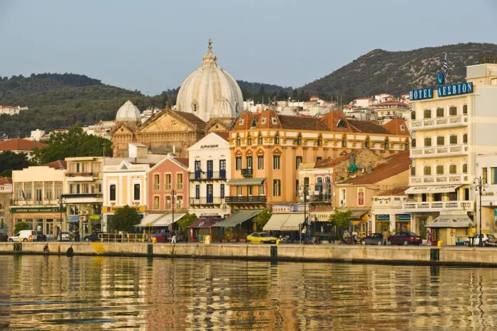Framed Print : Greece, Northeastern Aegean Islands, Lesvos, (Mytilini)-Mytilini Town, Waterfront Framed Print : Greece, Northeastern Aegean Islands, Lesvos, (Mytilini)-Mytilini Town, Waterfront