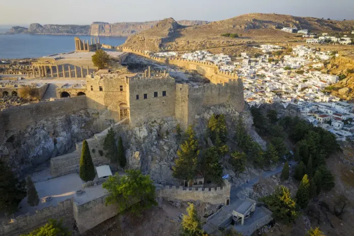 Framed Print : Greece, Rhodes, Lindos Acropolis Framed Print : Greece, Rhodes, Lindos Acropolis
