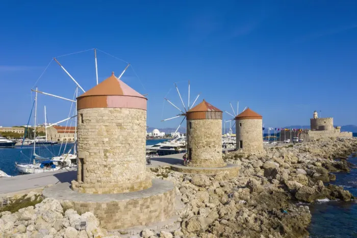 Framed Print : Greece, Rhodes, Old Harbour Framed Print : Greece, Rhodes, Old Harbour