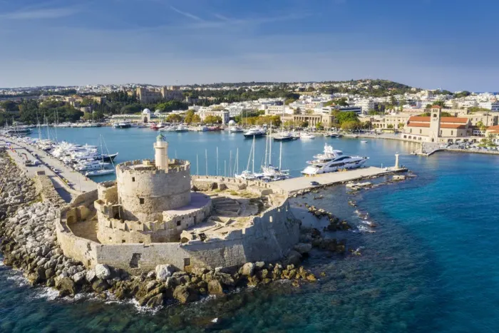 Framed Print : Greece, Rhodes, Old Harbour